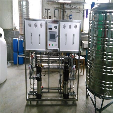 大棚育苗纯净水设备安装 商用全自动软化水设备调试 双级1T/H配置
