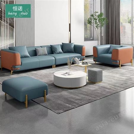 搏德森意式轻奢沙发组合美式头层真/皮沙发大小户型现代简约直排客厅沙发厂家