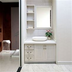 百和美 全铝浴室柜 无刺激性气味落地式组合卫浴柜 卫生间洗漱台洗脸台镜柜